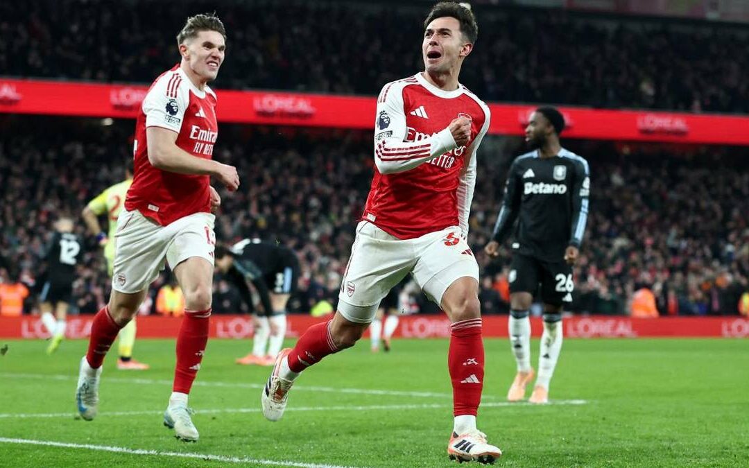 Arsenal se consagra campeón de invierno tras golear a Aston Villa en la Premier League