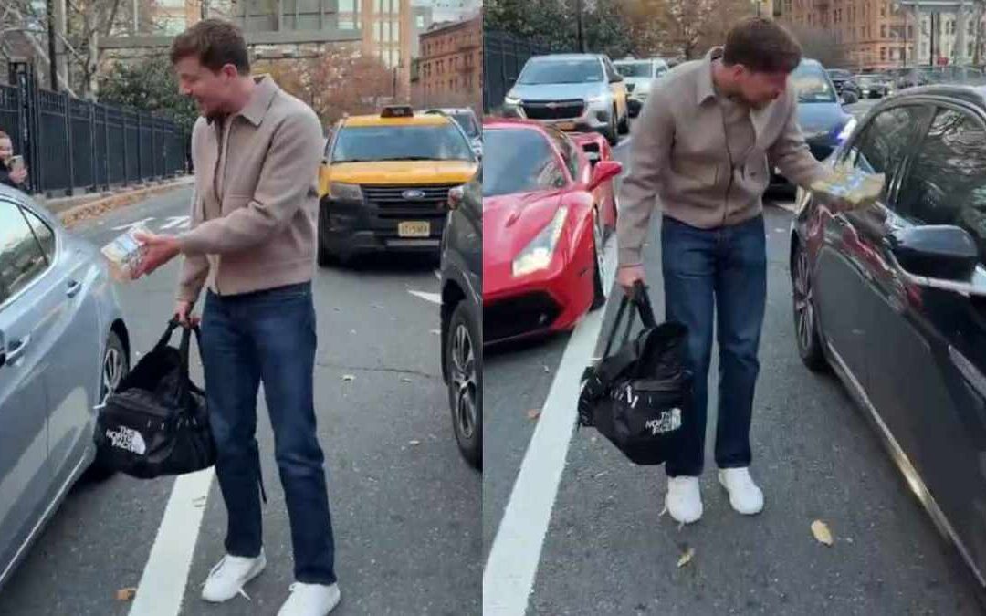 MrBeast causa sensación en Nueva York al repartir miles de dólares en la calle