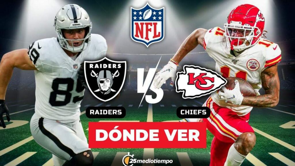 ¿Cómo y dónde ver EN VIVO el emocionante partido Chiefs vs Raiders en la Semana 18 de la NFL?