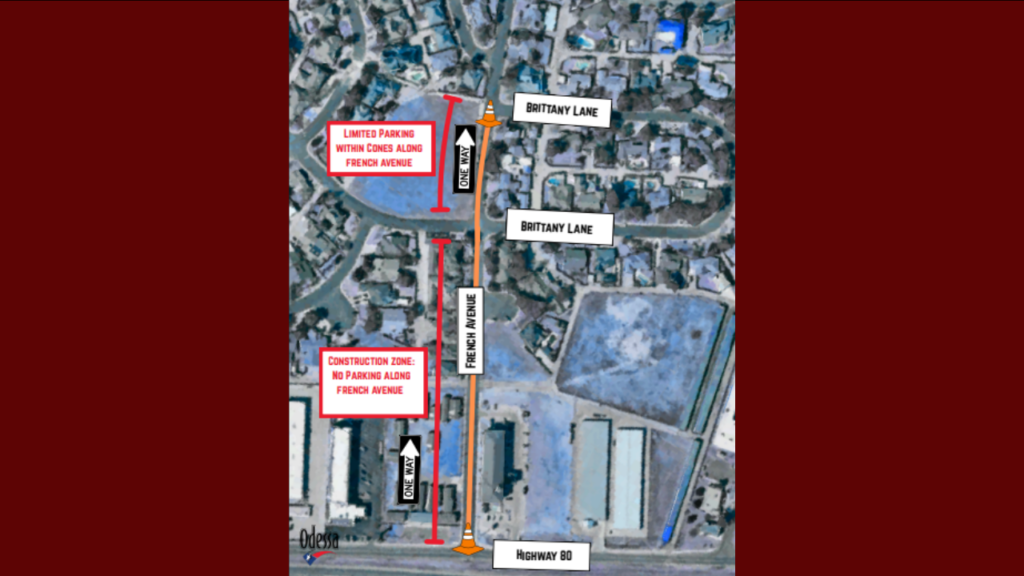 Obras en French Avenue buscan mejorar drenaje e infraestructura en Odessa