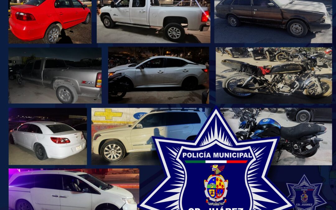 Recuperación de Vehículos: Policía Municipal Asegura Once Autos en Operativo Especial en Ciudad Juárez