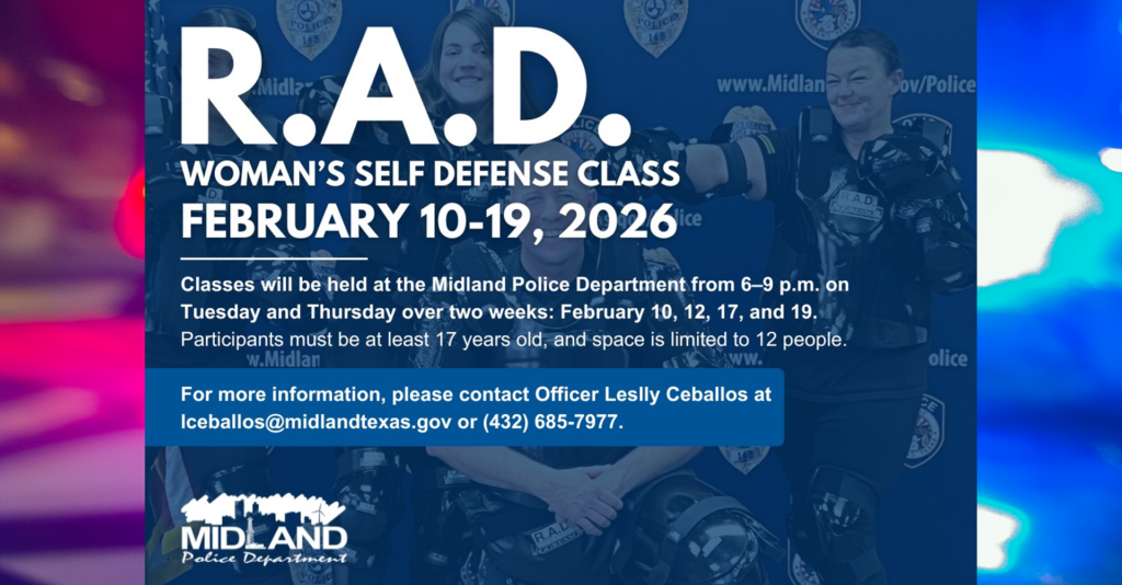 Policía en Midland estará dando clases de defensa personal para mujeres